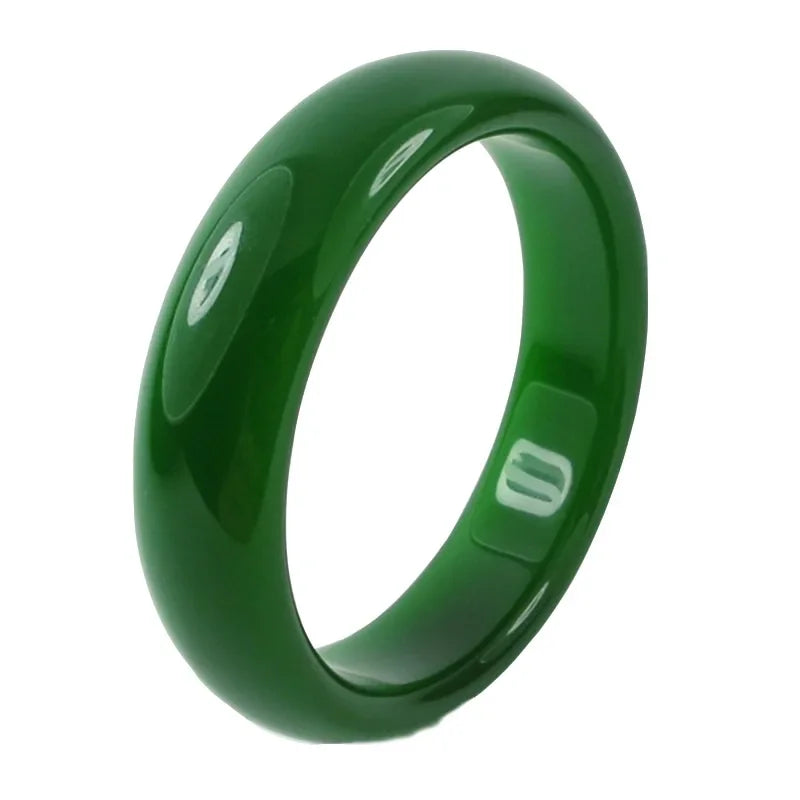 Polished Green Bangle Bracelet