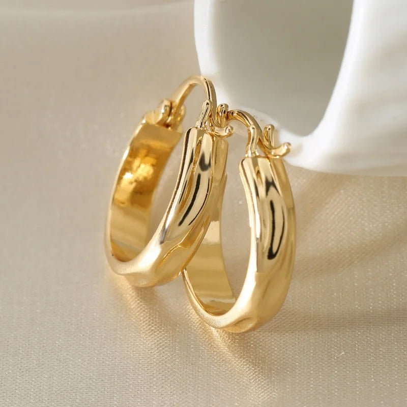 Liora Glossy Hoop Earrings